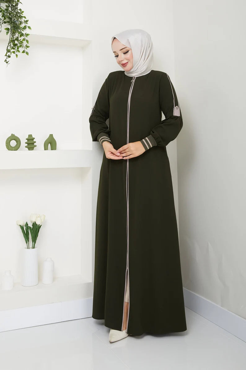 Chic Abaya with Hidden Zipper | Infinite Vibes - INFINITE VIBES 