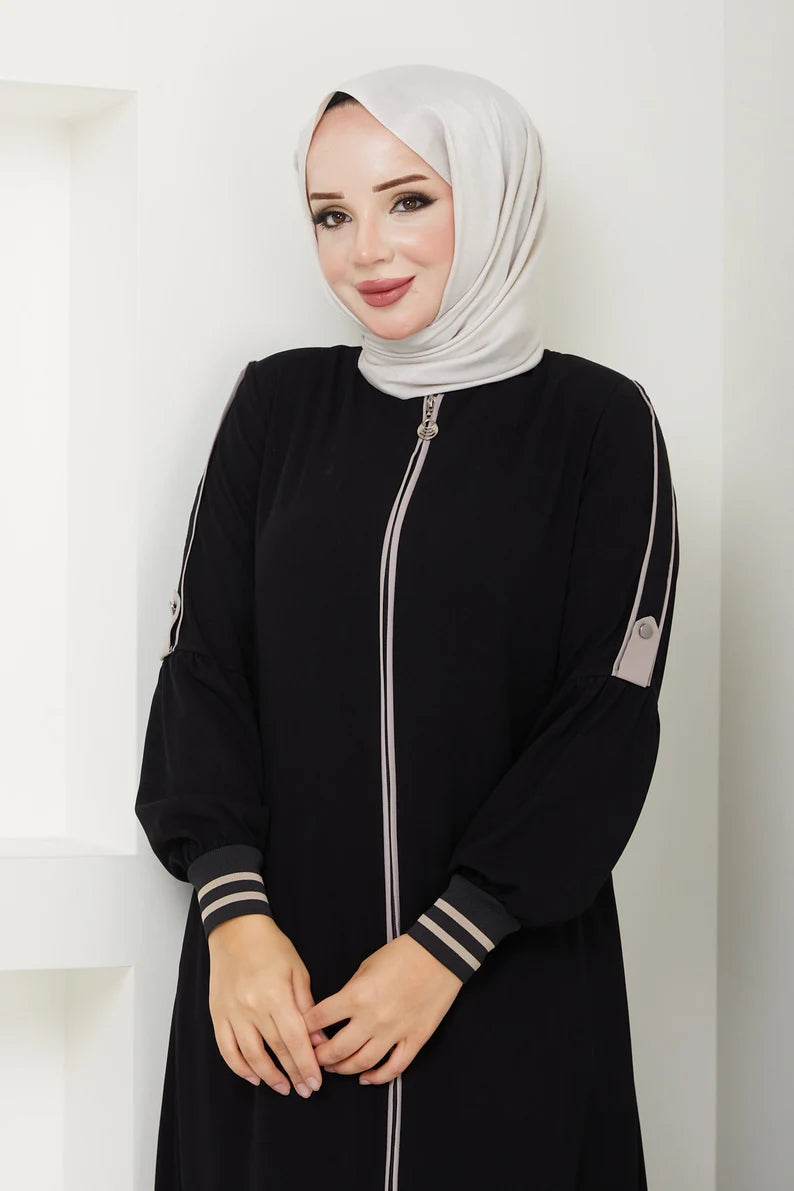 Chic Abaya with Hidden Zipper | Infinite Vibes - INFINITE VIBES 