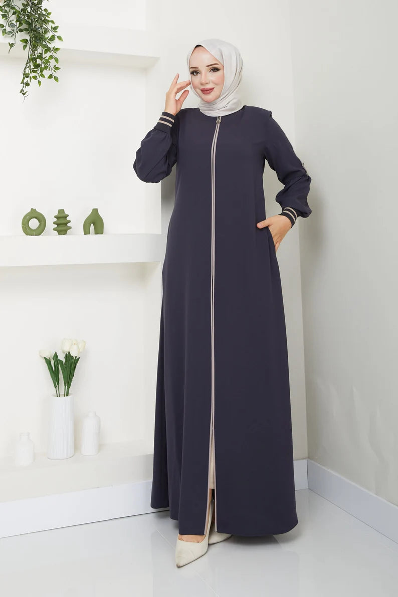 Chic Abaya with Hidden Zipper | Infinite Vibes - INFINITE VIBES 