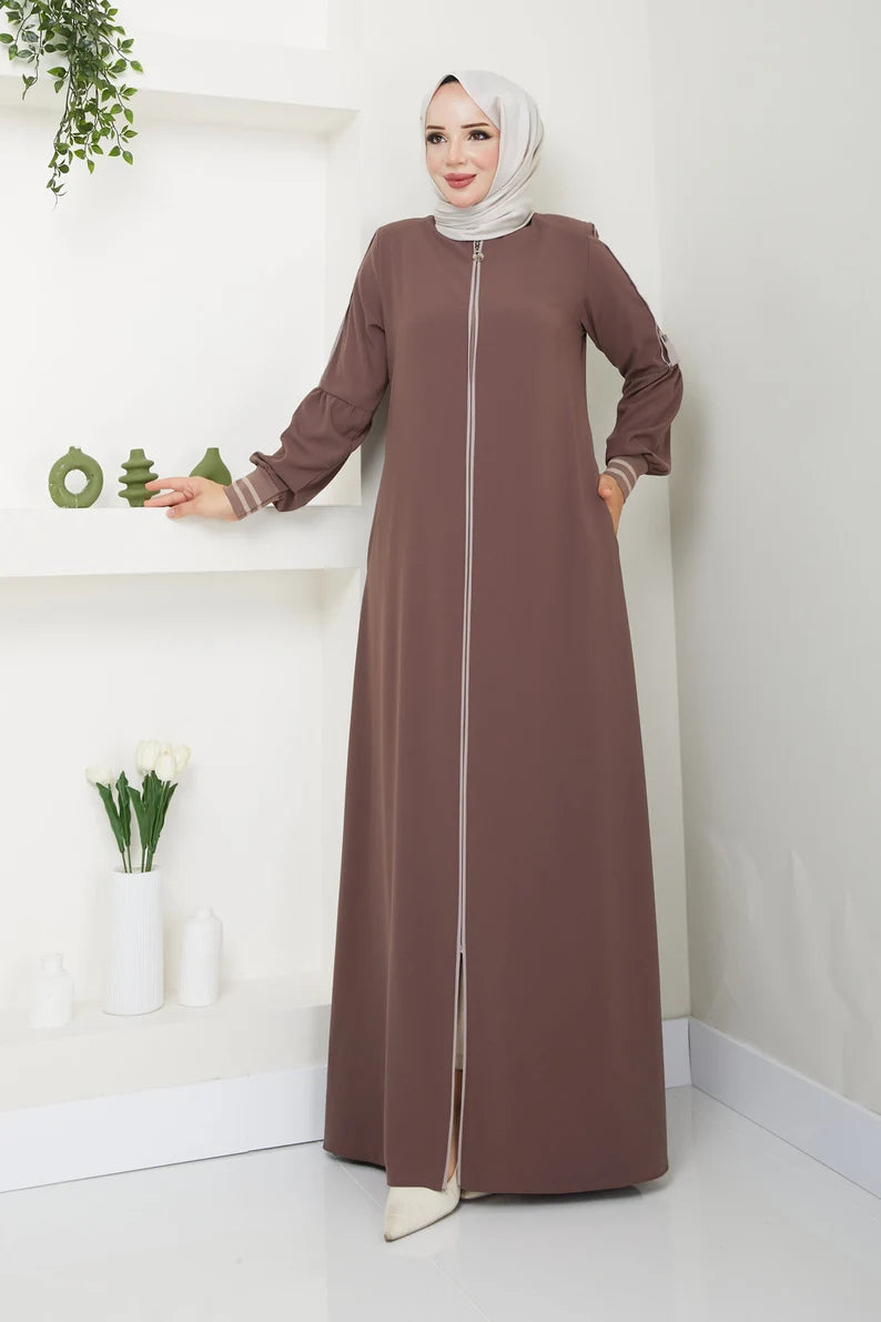 Chic Abaya with Hidden Zipper | Infinite Vibes - INFINITE VIBES 